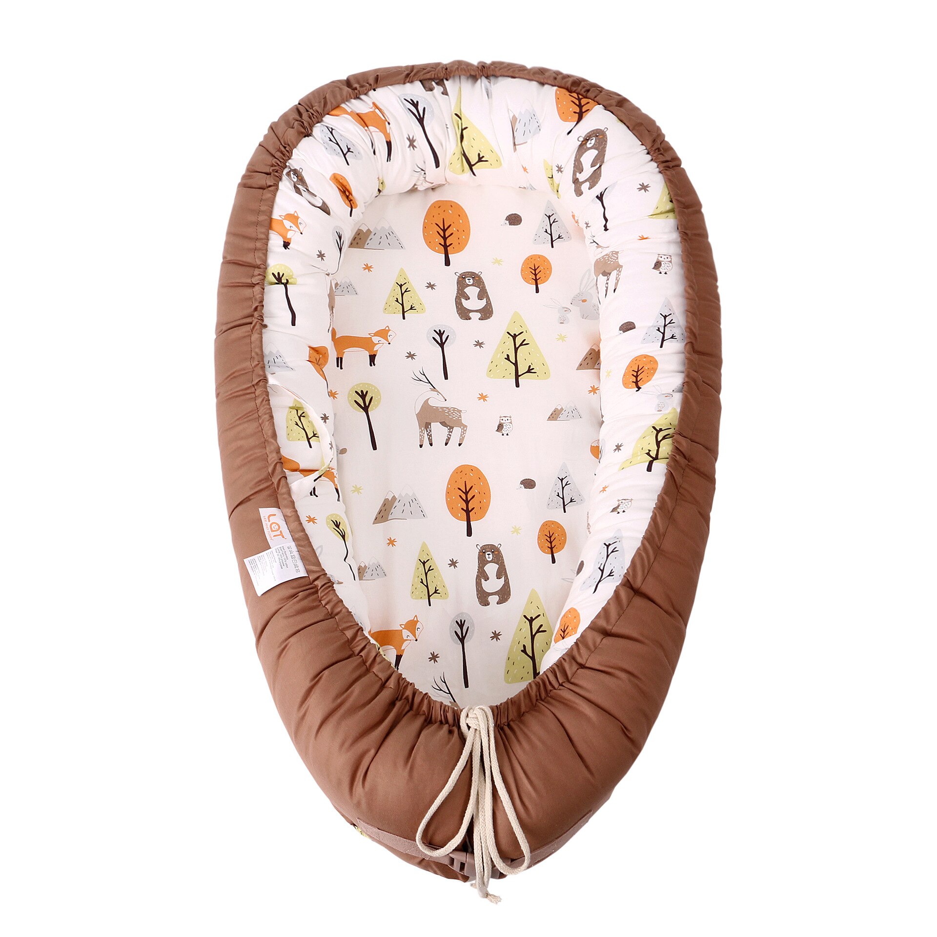 Abnehmbaren Baby Nest Laufstall Schlafzimmer Decor Kinder Kindergarten Bett Spielen Krippe Bettwäsche Wiege: brown
