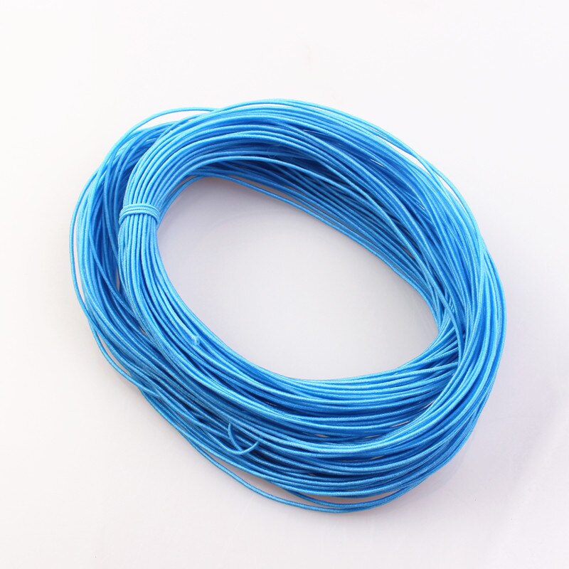 1mm 24M Geflochtene Elastische Schnur Perlen Themen Stretch String Stoff Crafting Schnüre für Schmuck Machen 23 Farben: Light Blue