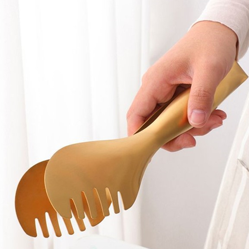 Pince de service de Buffet en acier inoxydable, à dents, en métal, pour barbecue, pince à aliments résistante à la chaleur, ustensiles de cuisine