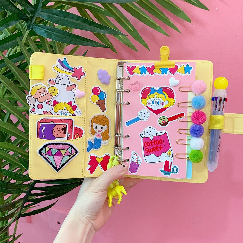 Bullet-Journalling KAWAII-cuaderno diario multifuncional con pegatinas, accesorios para acuarela, Paiting, escritura a mano