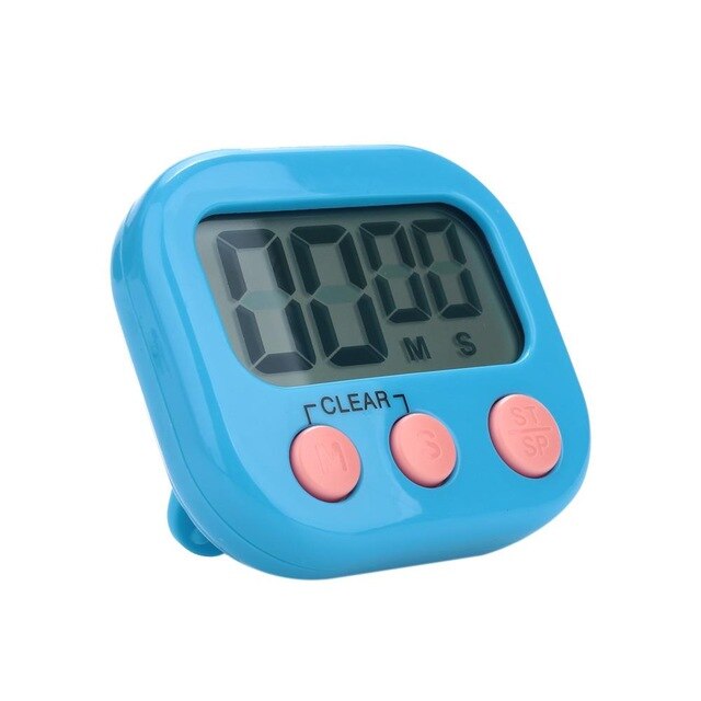 Kitchen Timer 99 Points Cooking Tool Chef Alarm Clock Timer Alarm Electronic Timer Time Family Portable Durable: English blue