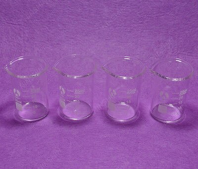25mL Glass Beaker,4pcs/lot,Low Form Beaker Item,Lab Glassware