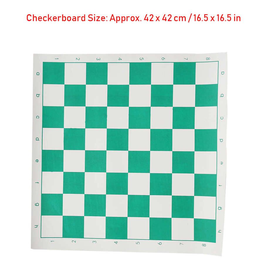 42x42cm PVC Leder Turnier Schach Gremium Für freundlicher Pädagogisches Spiele Unterhaltung Bord Spiele Grün Braun