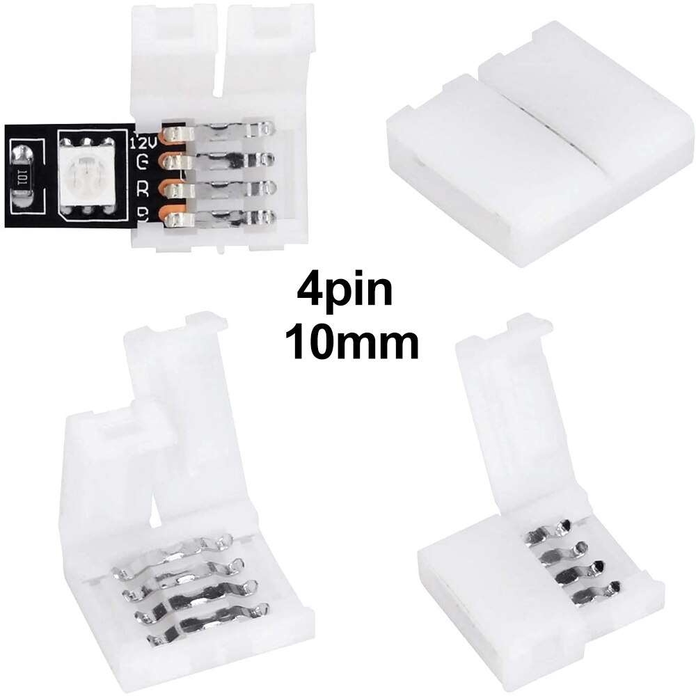 Rgb Led Light Strip Connector Smd5050 Multicolor Led Light Strip Wireless Gapless Solderless Adapter Terminal Extension