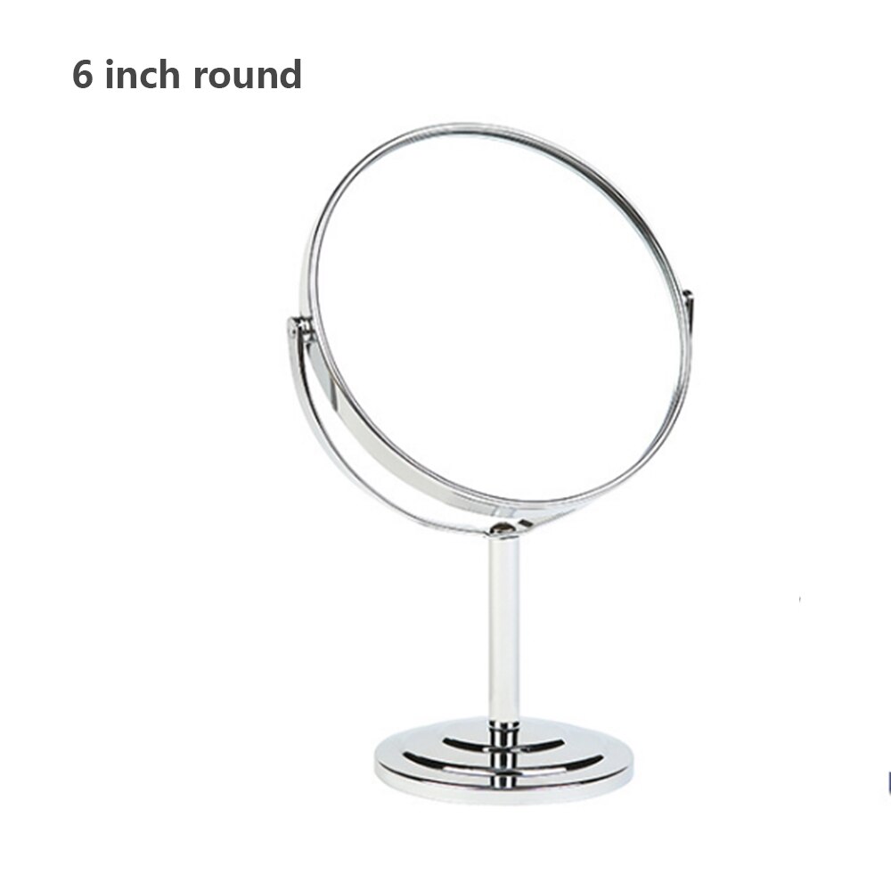 Round Shape Simple Rotatable Beauty Makeup Mirror Double-Sided Normal Magnifying Stand Cosmetic Mirror: 1