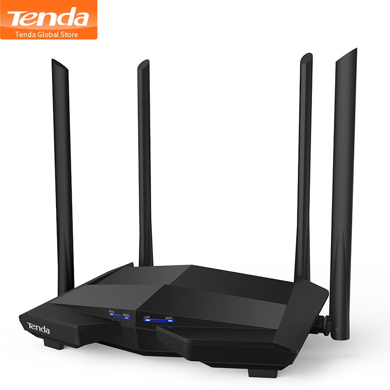 Tenda AC10 1200Mbps Wireless WiFi Router, 1GHz CPU, 1WAN + 3LAN Gigabit Ports, 4 * 6dbi wand-montiert antennen, Smart APP Verwalten