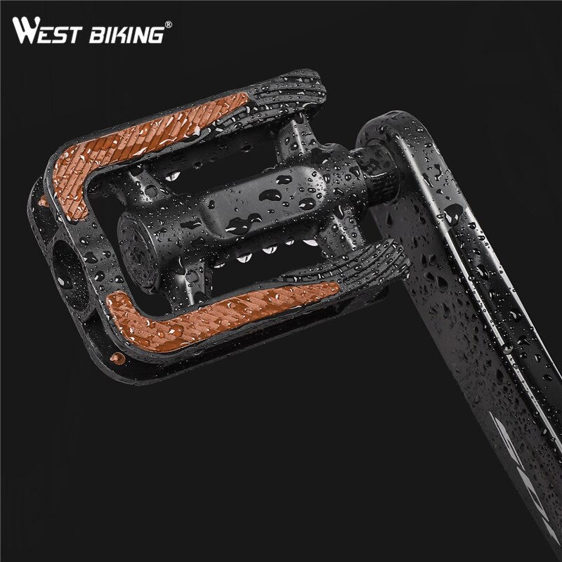 WEST BIKING Mountain Bike Bicycle Pedals MTB Road Cycling Ultralight Wide Flat With Anti-slip Pad Bike Part Pedals