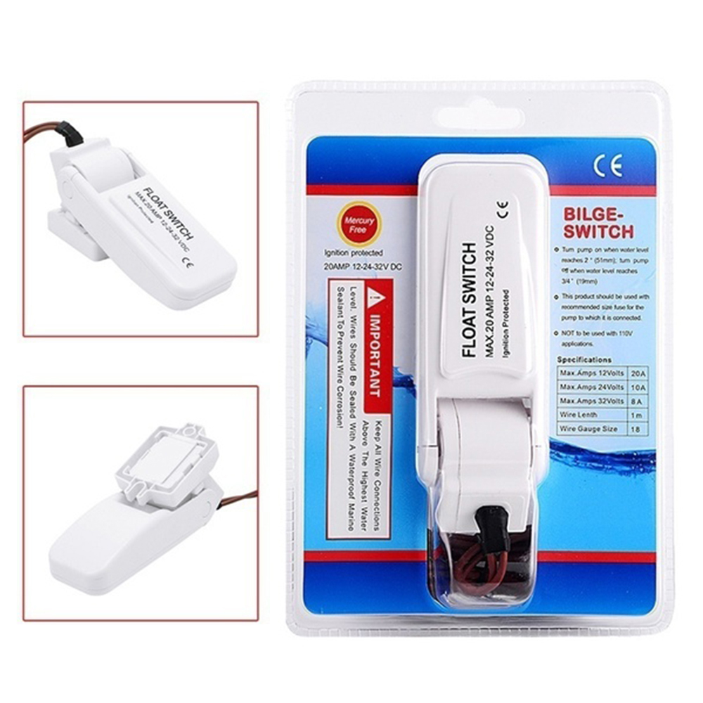 12V 1100GPH Automatic Boat Bilge Pump Float Switch Bilge Switches Flow Sensor for Electric Water Pump