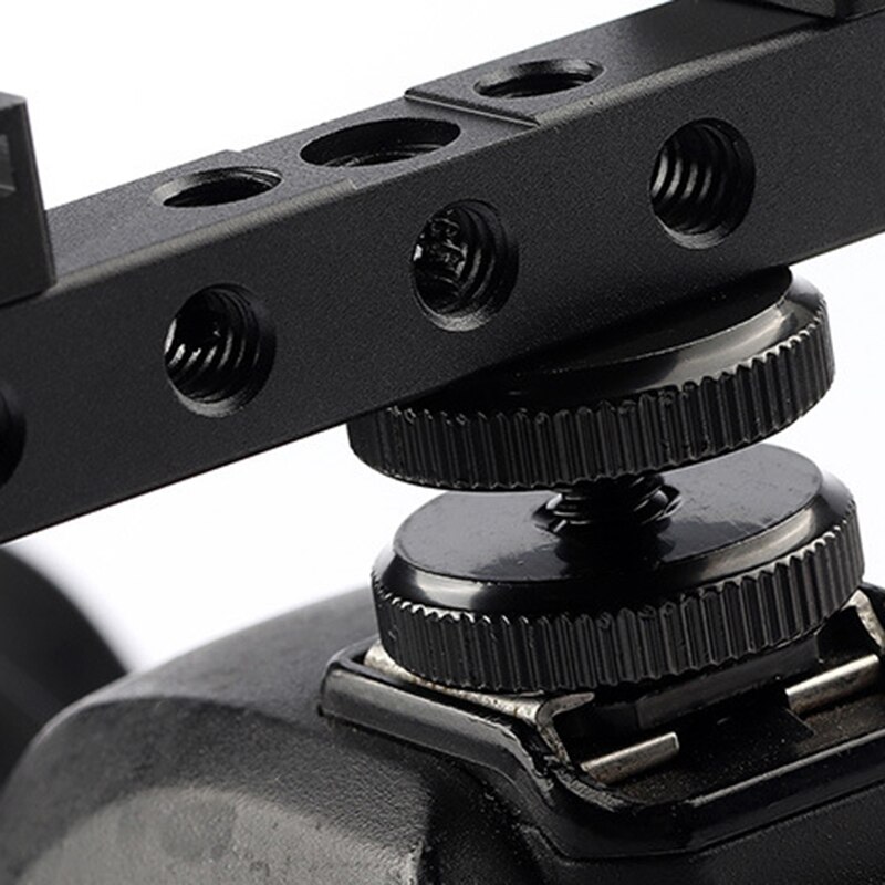 Hot Shoe Mount - Multiple 1/4" Thread Holes - Extension Bracket - Camera Accessory