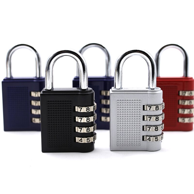 4 dials combination lock big size zinc alloy code padlock door locks for cabinet door Luggage gym swimming pool drawer