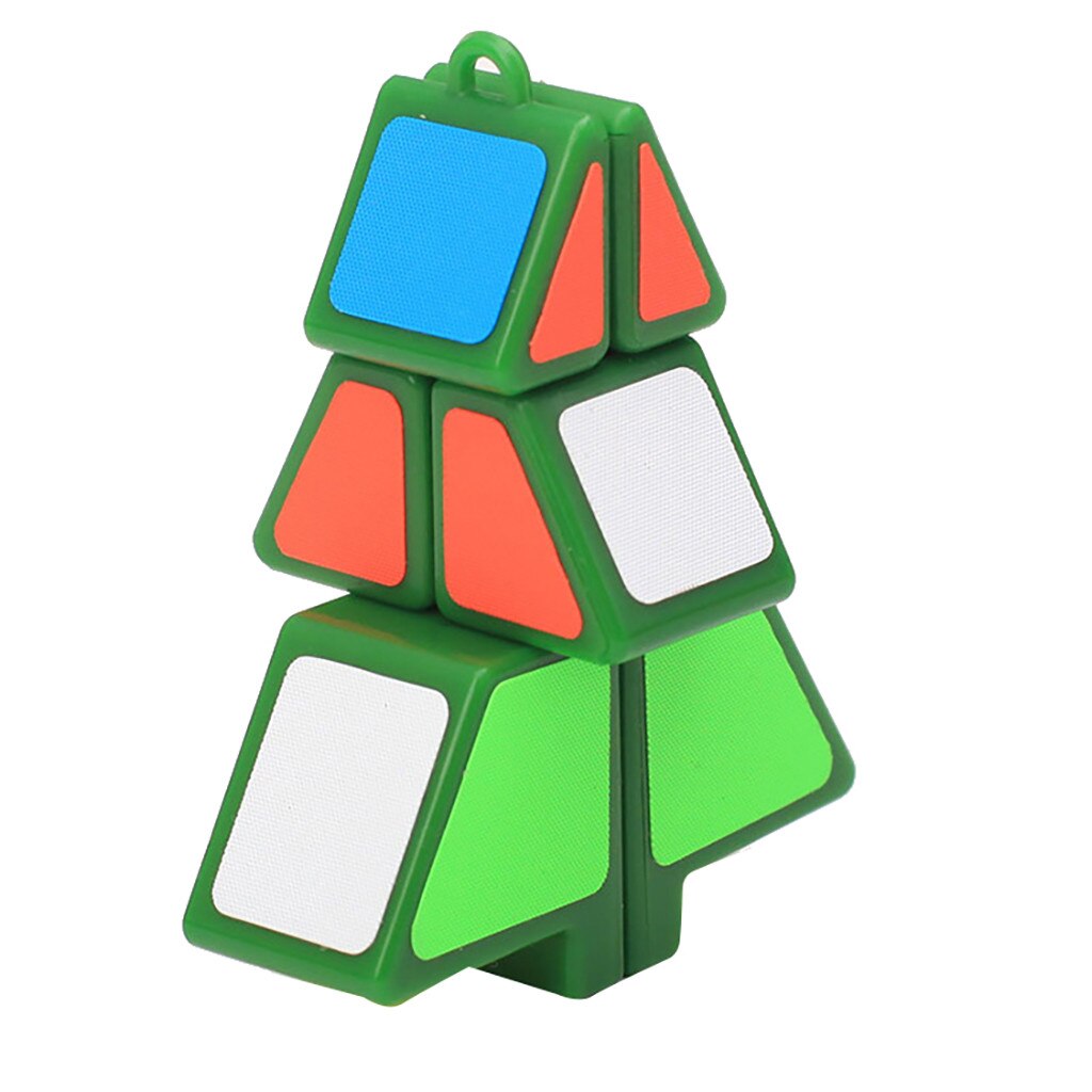 Cubo cubo magico albero di natale bambini educativi migliori giocattoli regalo apprendimento puzzle di plastica decorazioni natalizie