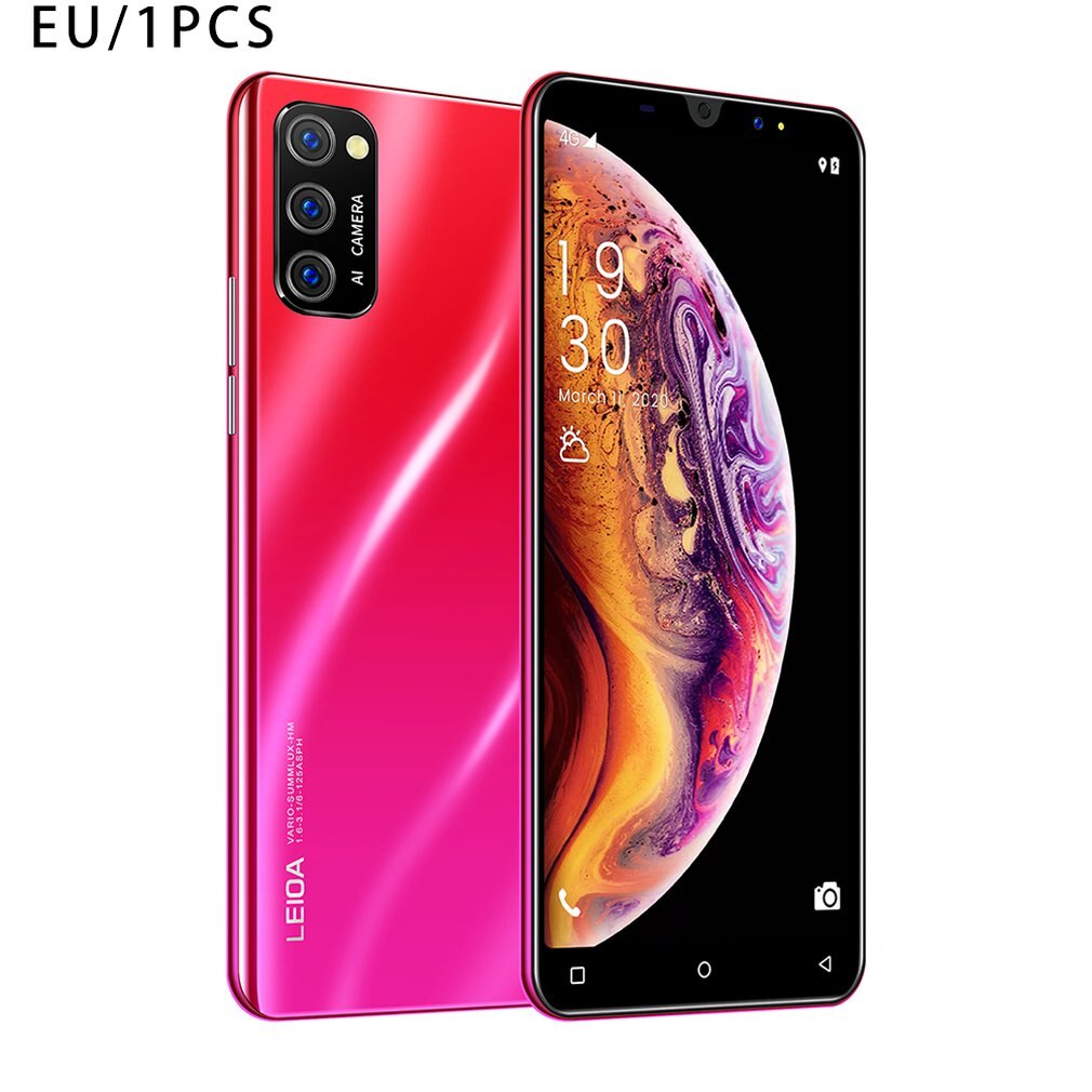 S20mini Smart 5 Inch HD Screen 1+16GB 8MP Front Camera Quad-core Strong High-performance Processor Phone: red EU