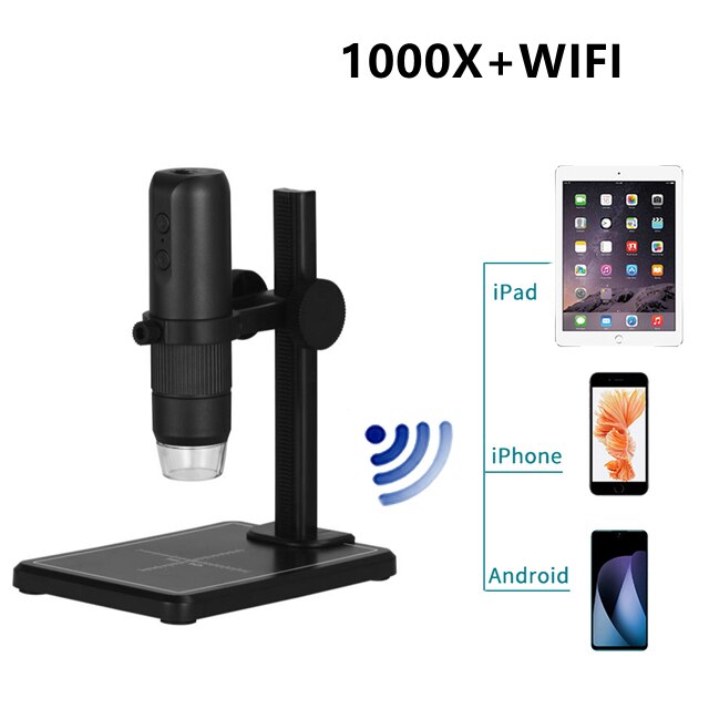 Support de microscope électronique stéréo, Wifi, numérique Portable, Interface USB, 1000x, pour soudage de PC Android IOS: style 1