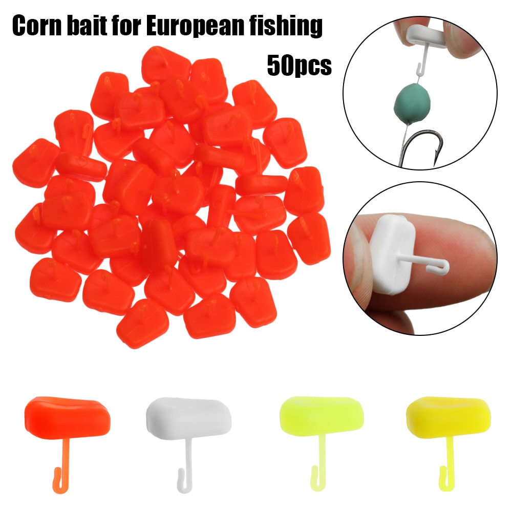 50Pcs Carp Corn Bait Pop Up Hair Rig Stop Fishing Tackles Boilies Bait Stopper With Micro Fishing Hook Stops Beads Accessories