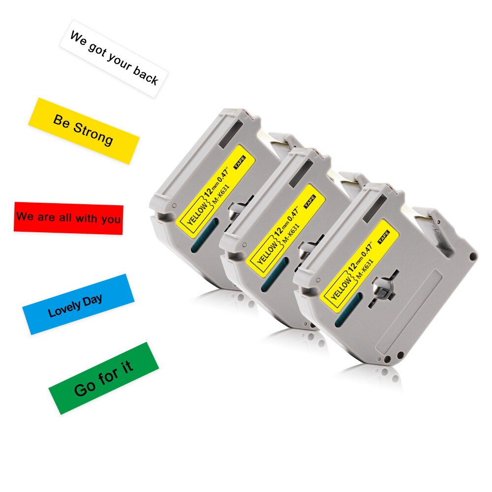 Ruban d'étiquettes 6PK pour imprimante Brother P touch, 9mm, noir sur blanc, mk221, PT70, PT80
