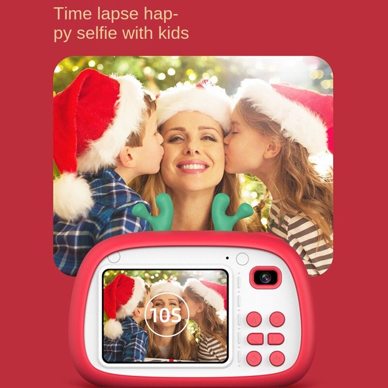 Christmas Children Camera 2.4 Inch HD Screen Chargable Digital Camera Kids Camera Toys Outdoor Photography Props Birthday