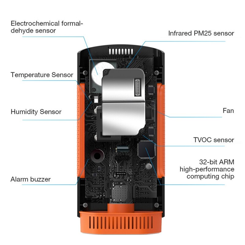 Formaldehyde Detector Air Monitor PM 2.5 Portable Display Air Pollution Meter Mini Dust Tester For Home Car