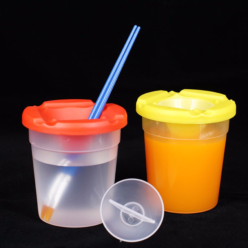 Water leakage prevention DIY Children Washing Cup writing brush Cup Paint Cup Painting Handmade Accessories Random