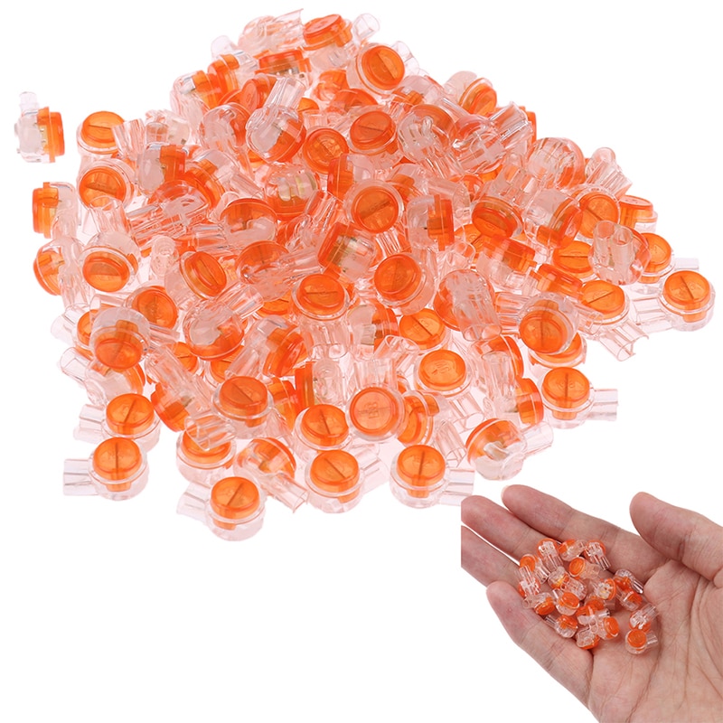 200pcs Rj45 Connector Crimp Connection Terminals K1 Connector Waterproof Wiring Ethernet Cable Telephone Cord Term