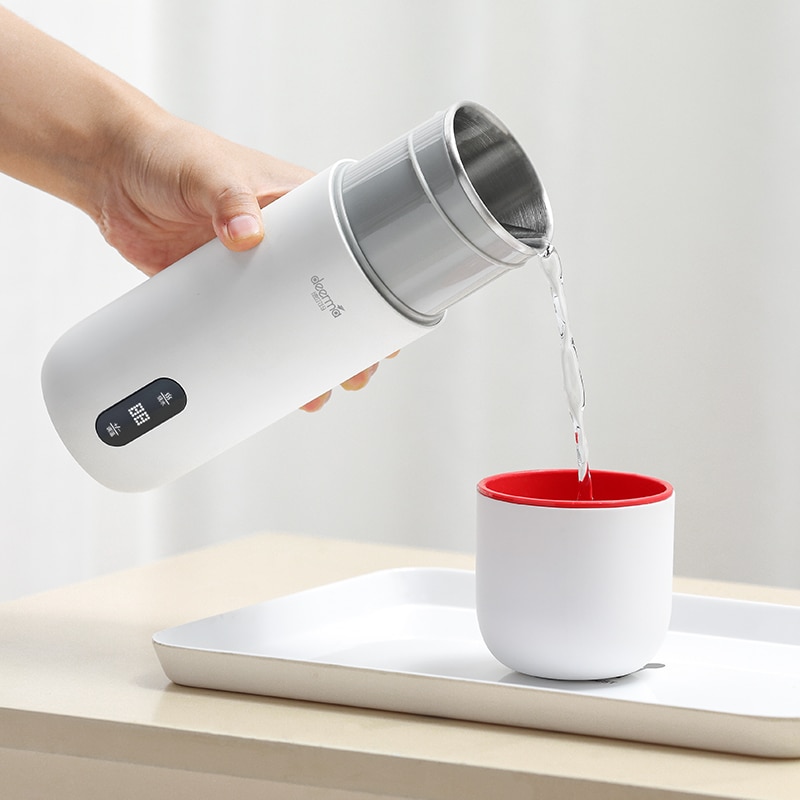 Xiaomi deerma bærbar elkedel termisk kop kaffe rejse vandkedel 304 smart vandkedel udendørs skolekop
