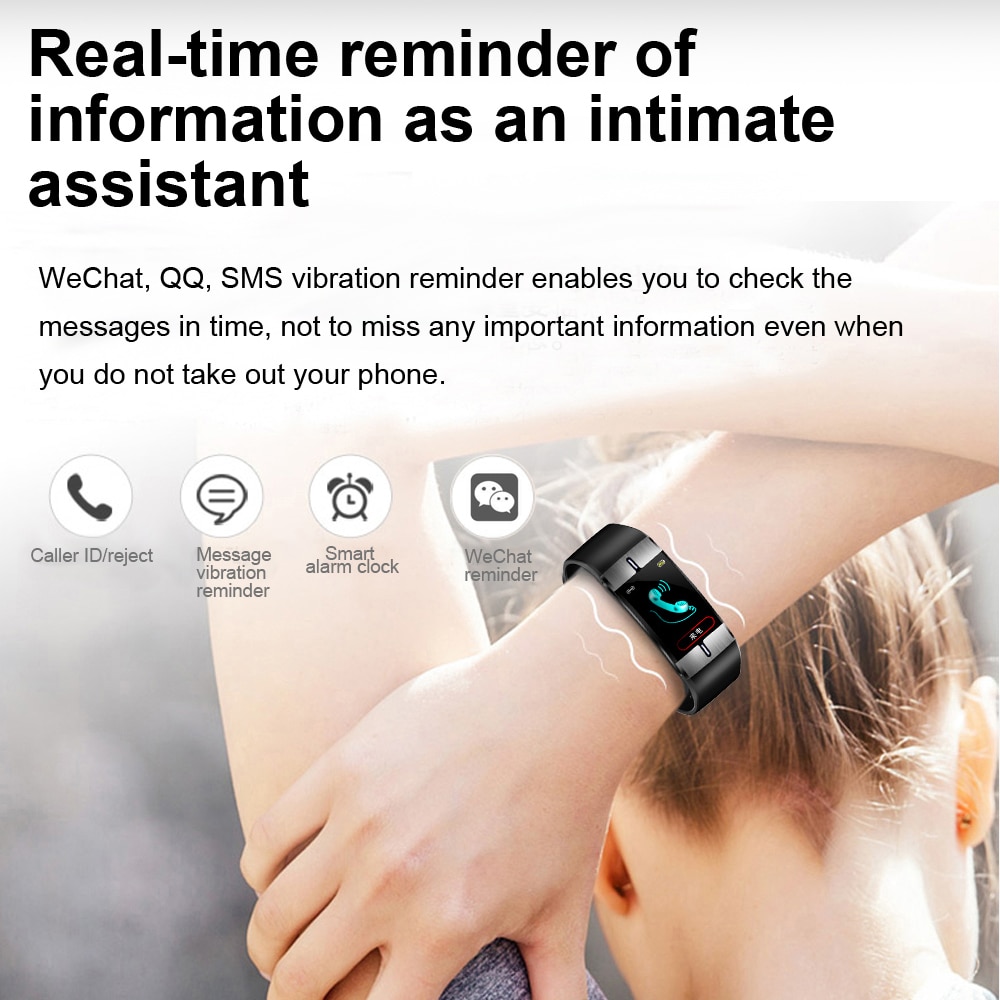 Smartwatch Kebidu - Tkanka Tłuszczowa, Tętno, Ciśnienie Krwi, Prognoza Pogody, Opaska Fitness Android iOS