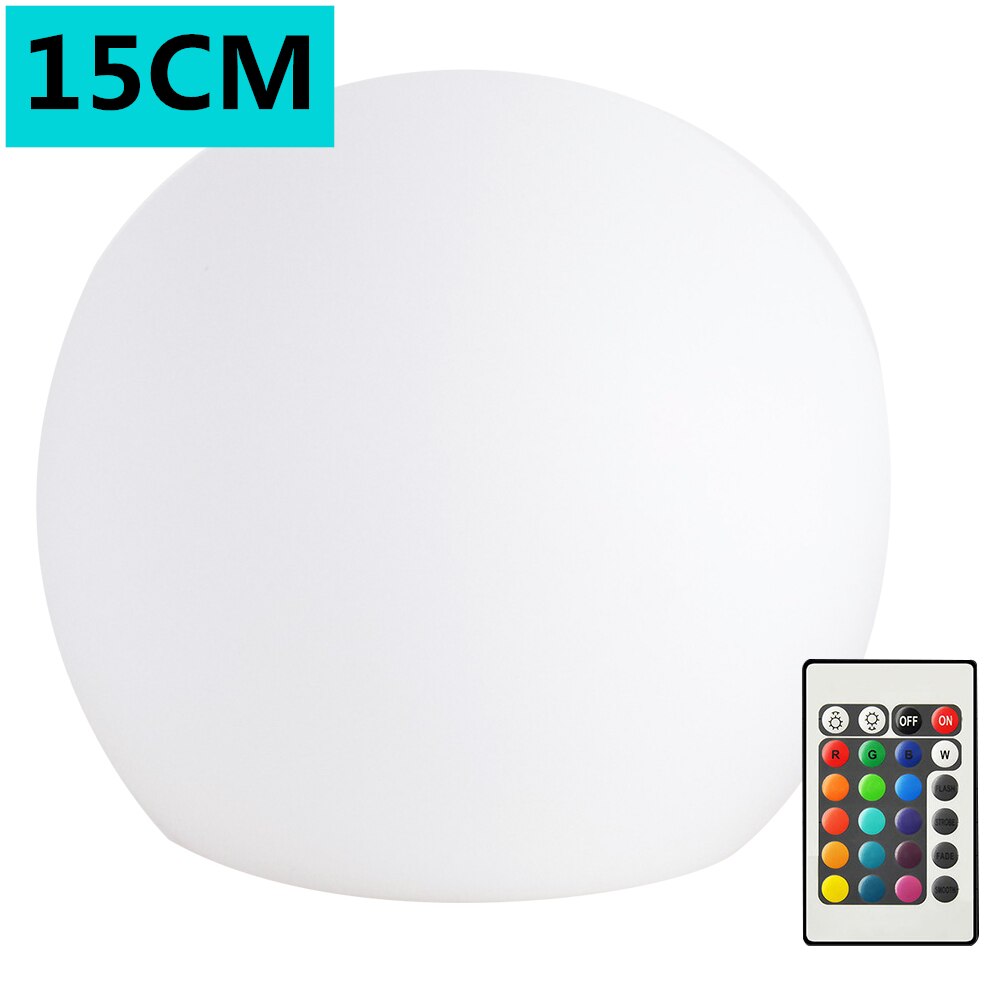 Boruit Rgb Led Waterdichte Tuin Bal Licht Outdoor Gazon Lampen Christmas Party Landschap Zwembad Drijvende Verlichting: 15cm-Rechargeable