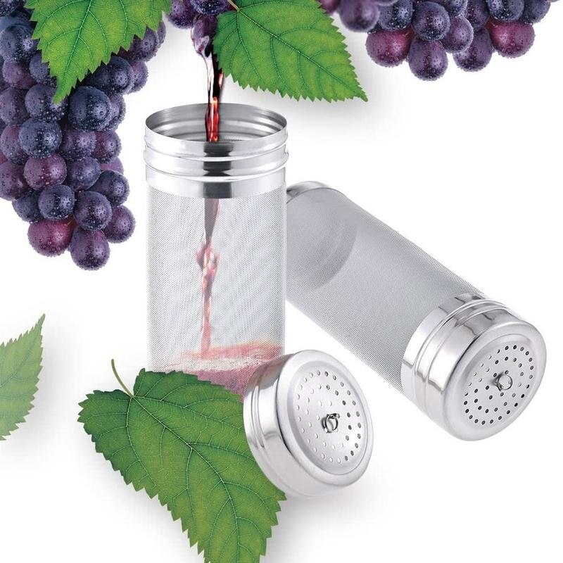 1 Uds. De cartuchos de filtro de cerveza de acero, filtro de cerveza elaborado de Hop, malla de acero inoxidable, filtro para cubo de vino casero