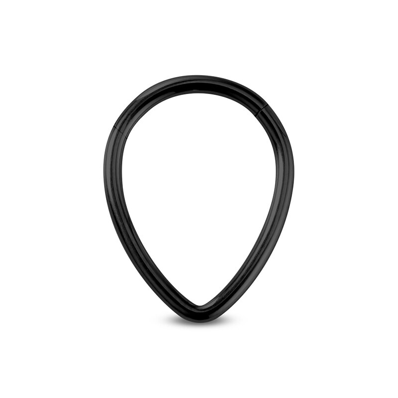 1Pc Neus Lip Ring Hoop Kraakbeen Tragus Slaper Oorbellen 16G Rvs Scharnierende Clicker Segment Septum Piercing Body sieraden: black / 10mm