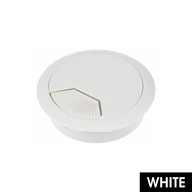 20Pcs Plastic Computer Bureau Tafel Grommet Kabel Poort Draad Gat Cover 50Mm Draad Opbergrek meubels Hardware: White