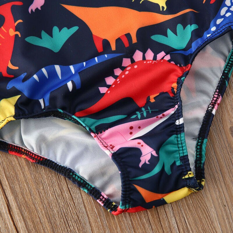 Baby badetøj børn baby piger småbørn dinasour badedragt i et stykke badetøj badedragt bikini tankini svømmekostume 0-24m