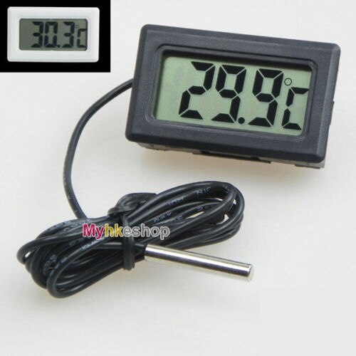 Digital Thermometer Fridge Freezer Mini LCD Digital Thermograph For Fridge Temperature -50 ~ 110 Degrees Indoor Outdoor Probe