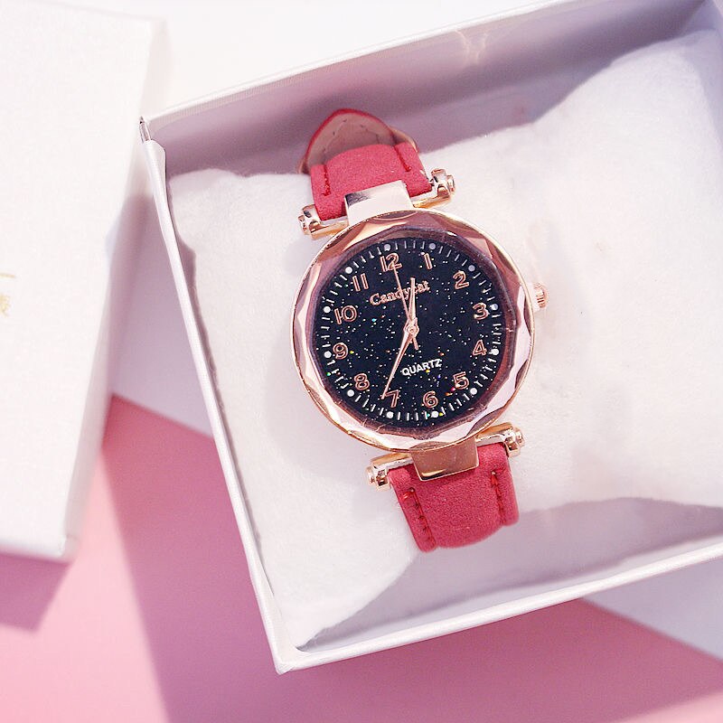 Starry Sky Bracelet Watches Casual Women Watches Bracelets set Leather Analog Quartz Wristwatches Clock relogio feminino