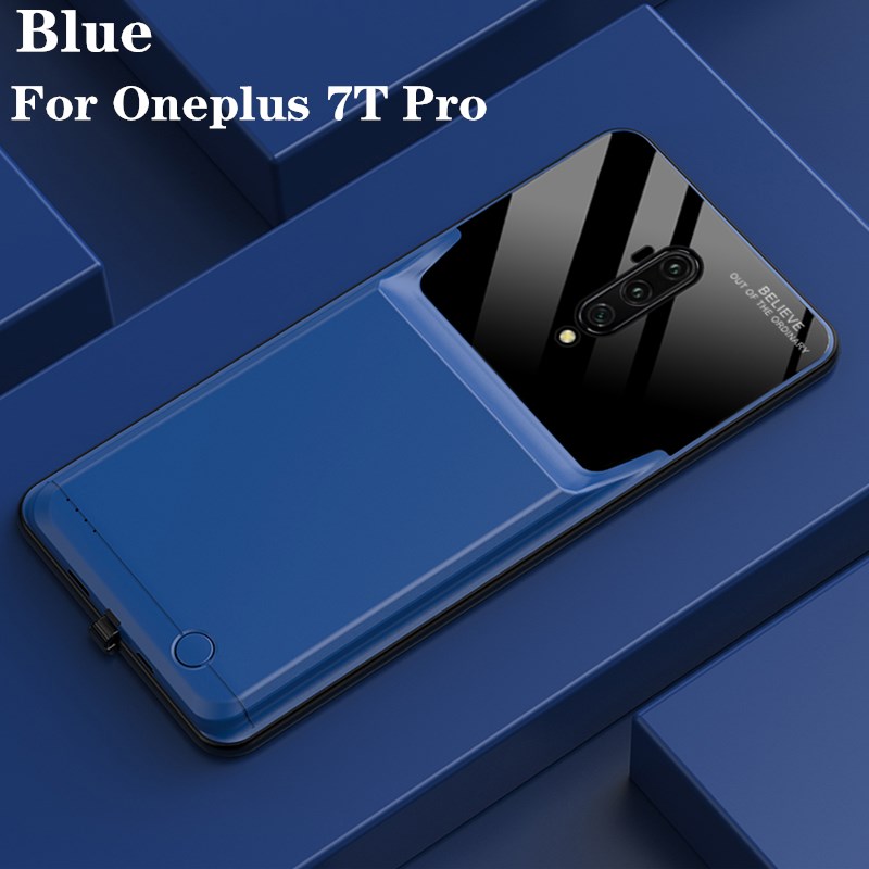 Portable Power Bank Battery Charging Case for OnePlus 7T/7T Pro Battery Case External Battery Charger Cases for OnePlus 7/7 Pro: Blue For 7T Pro