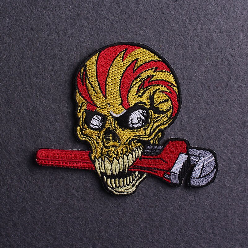 Nicediy Diy Schedel Patch Ijzer Op Patches Voor Kleding Applique Geborduurde Patches Voor Kleding Punk Patch Voor Jas Rugzak