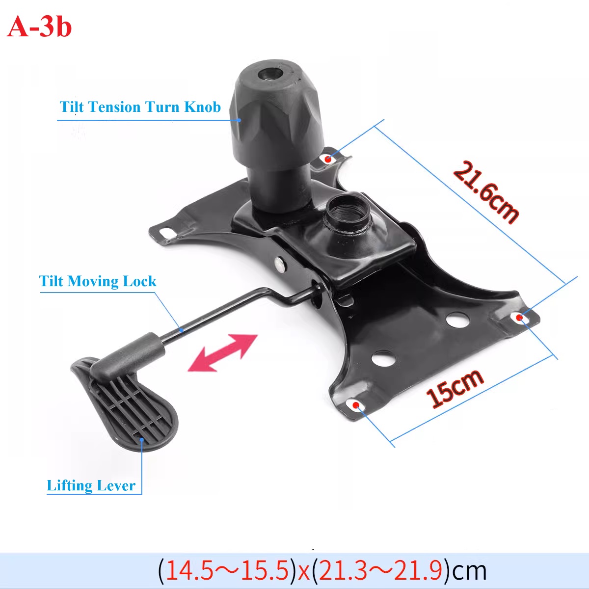 Kit De Reparación Para Base De Silla Giratoria De Oficina - Incluye Placa Y Bandeja (Tamaño B3), Sin Cilindro De Gas