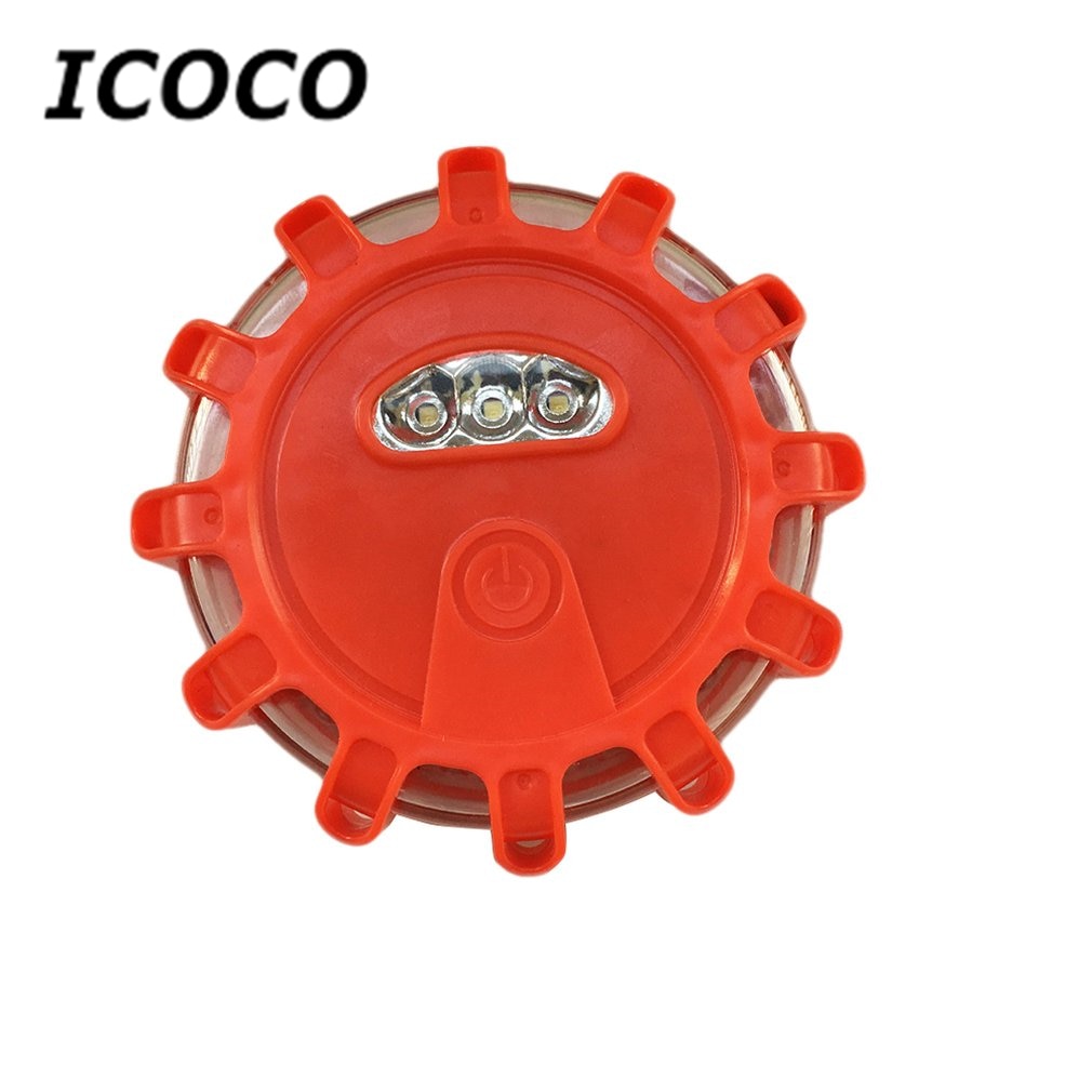 ICOCO Led Multi-Function Safety Warning Light Road Red Flares Flashing Warning Roadside Emergency Safety Light For Car Truck