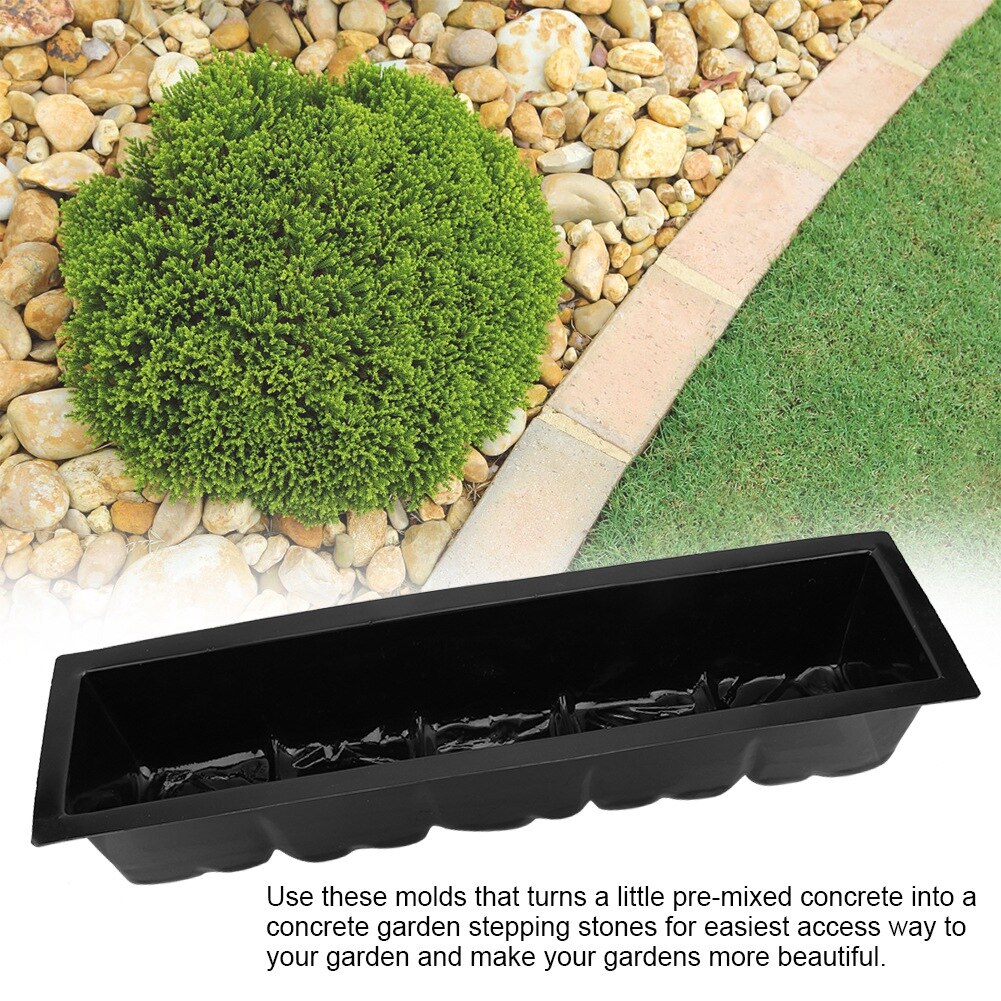 2pcs Paving Mold with Pattern DIY Plastic Paving Stone Molds Path Maker Concrete Mold Plastic Stepping Stone Mold