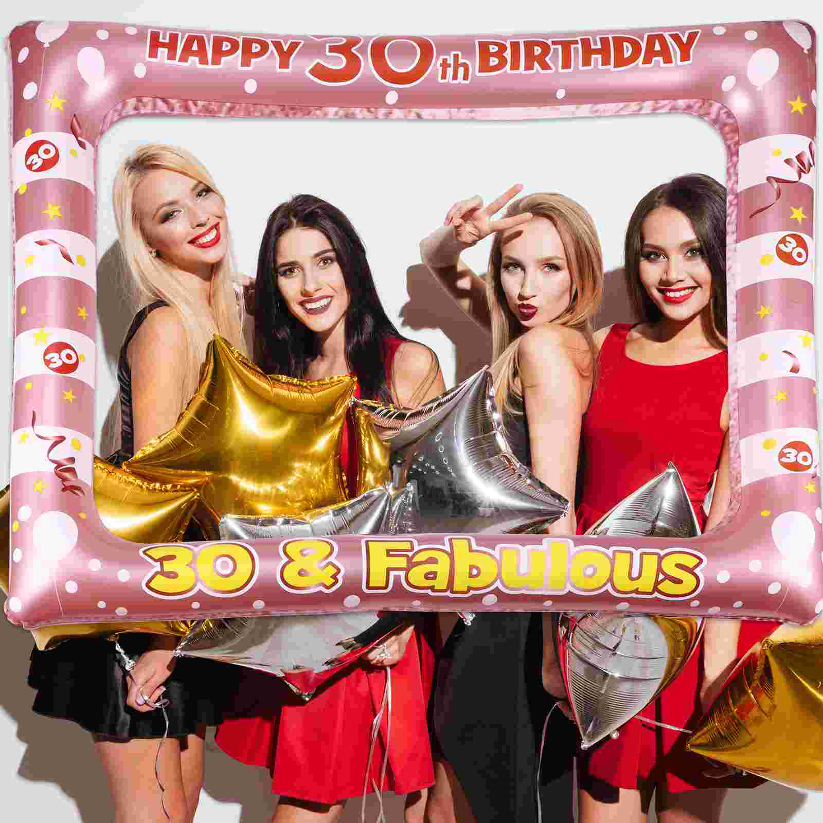 Marco de cabina de fotos inflable de Pvc, accesorio de cumpleaños, momentos especiales, familiar, suministros festivos, decoración de marco de fotos