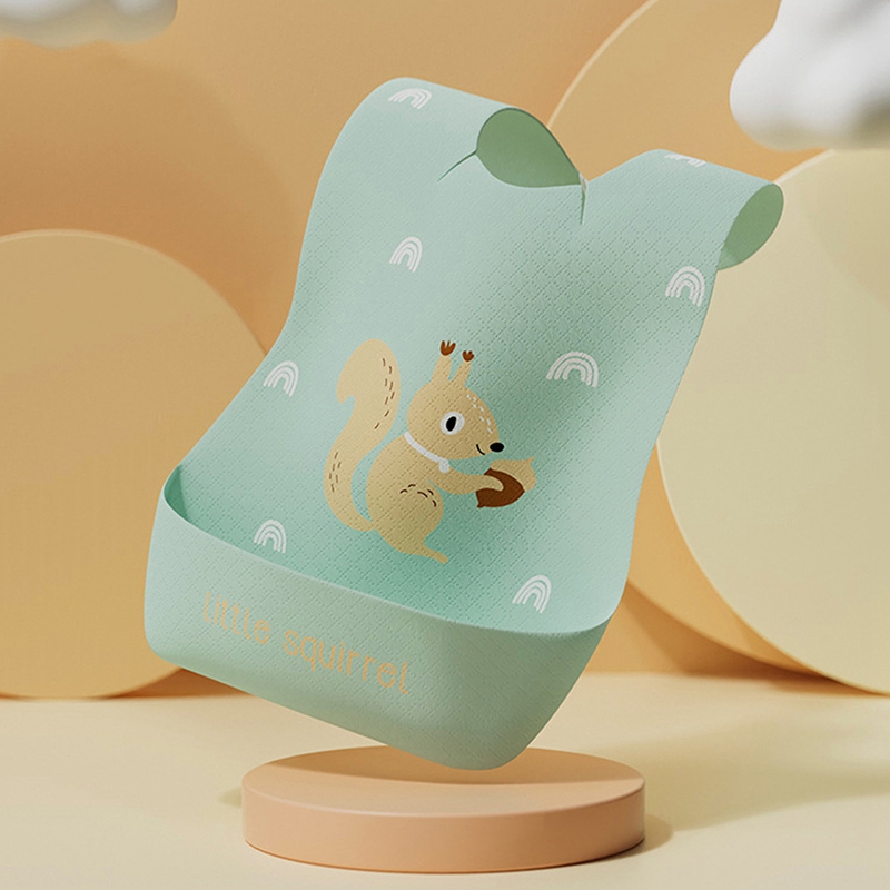 Bavaglino monouso per bambini 20 pezzi bavaglino per bambini impermeabile mangiare bavaglino con tasca sciarpa per bambini bavaglino Saliva asciugamano bavaglino mangiare conveniente