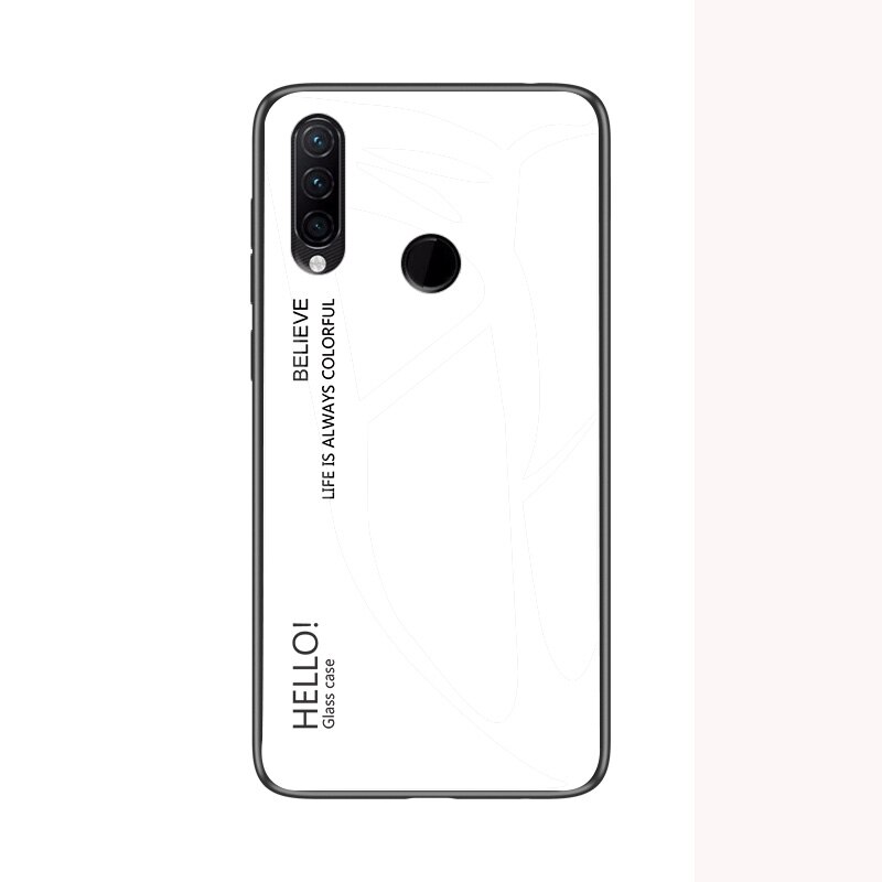 Funda de vidrio templado gradiente a prueba de arañazos para Lenovo Z5S Z6 Lite Z6 Pro silicona suave Parachoques en la carcasa para Lenovo z5 S: for Lenovo Z6 Pro / White