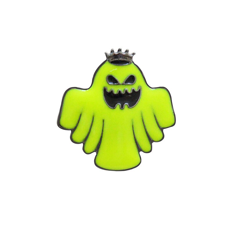 Schattige lichtgevende spookspelden en broches halloween revers kroon hoeden rugzak badge kinderen volwassenen jeans jas jas decoratie sieraden: 2
