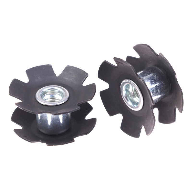 Bicycle Front Fork Mount Core Fastening Bolts Star Nuts for 1-1/8" 28.6mm 2PCS