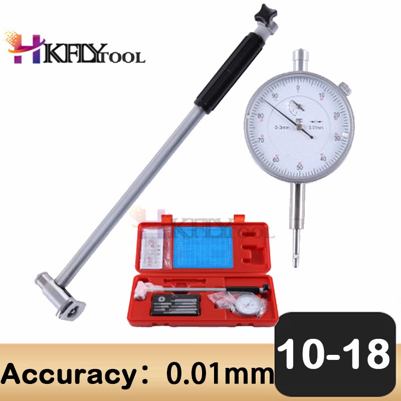 Dial Bore Gauge 10-18 Mm/0.01 Meetklok Meetklok Binnendiameter Schaal Cilinder Volume Meter dial Indicator