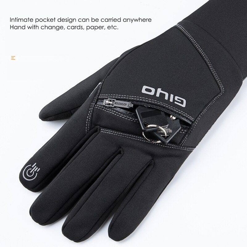 Giyo Fietsen Handschoenen Fiets Warm Touchscreen Volledige Vinger Handschoenen Winter Waterdichte Outdoor Skiën Motorrijden Handschoenen