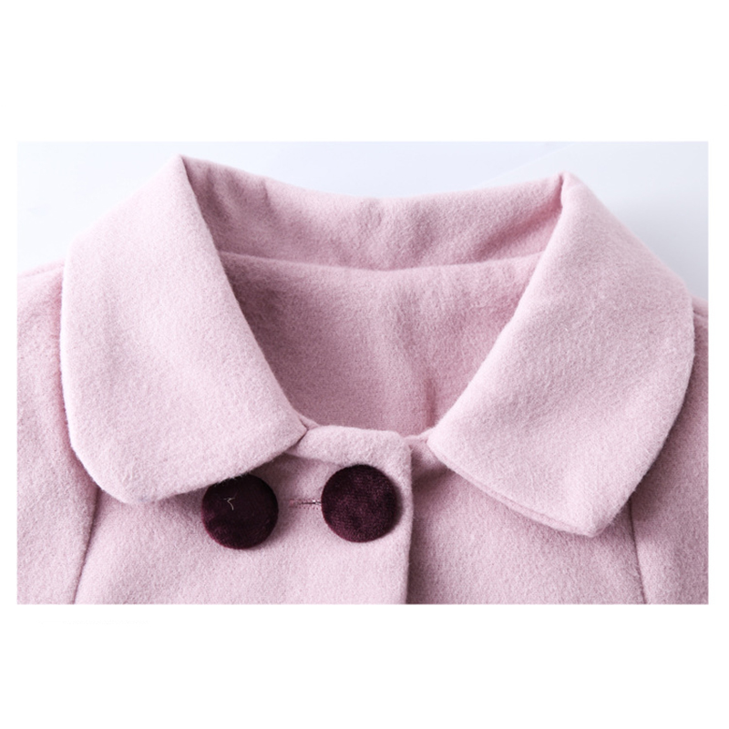 Cappotto invernale per ragazze giacca di lana spessa per ragazze moda solido capispalla per bambini autunno inghilterra abiti per adolescenti per ragazze scuola