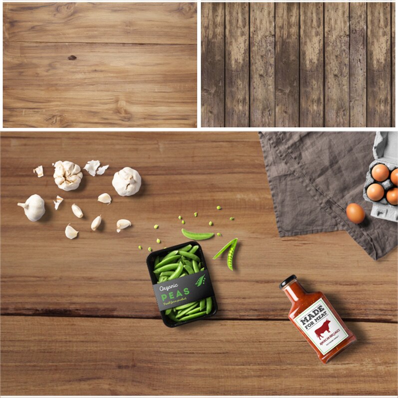 Double-sided Different HD Drawing Woodgrain Texture Photography Backdrop Board Shooting Background Paper Pad for Food Cosmetic