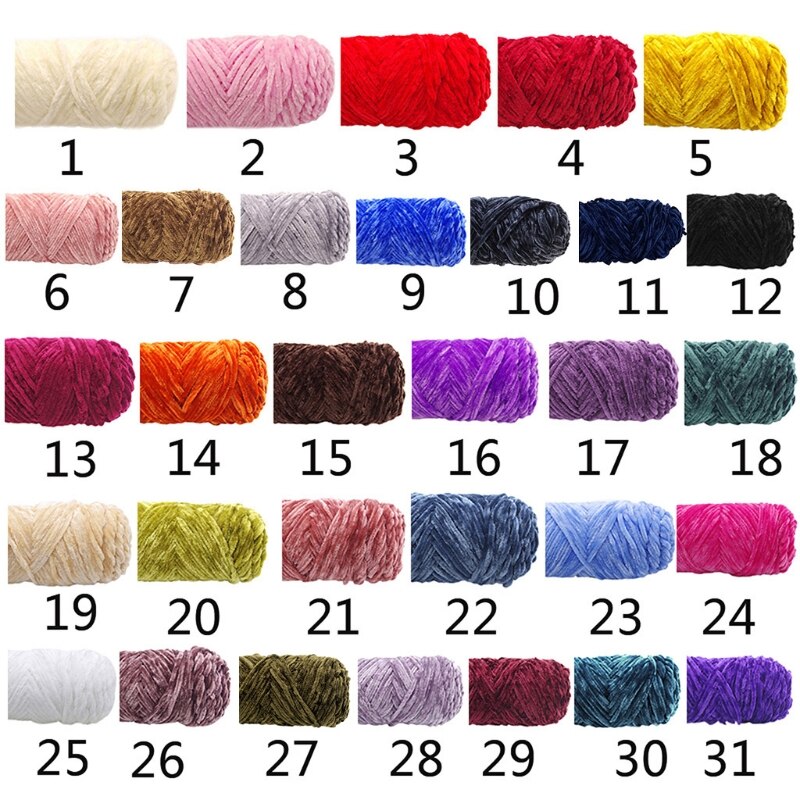 Fil Chenille en velours pour tricot à la main, fil de Crochet en fausse laine, moyen et épais, bricolage, écharpe artisanale, pull, fournitures de tricot