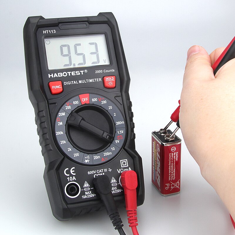 Ncv habertest multímetro digital ht113 série automotivo medidor de transistor elétrico tester capacitância tensão tester multímetro