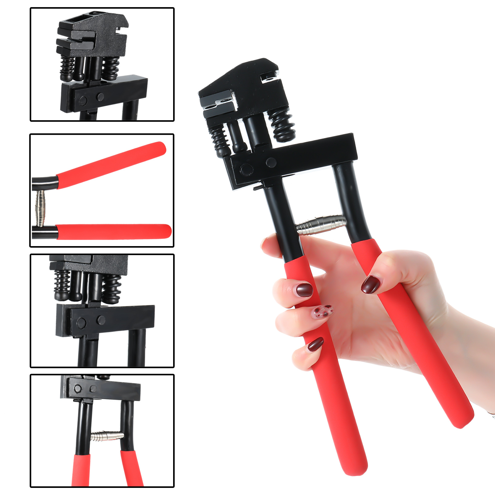 2 In 1 Panel Flanger Tang Crimp Tool Tangen Panel Flanger Tang Crimp Tool 5Mm Hole Punch Tool Voor vel