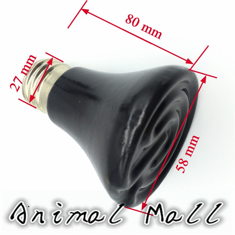 Lampe chauffante pour animaux de compagnie | Fournitures en céramique, lampe chauffante à infrarouge lointain, lampe chauffante tortue 1 pièce
